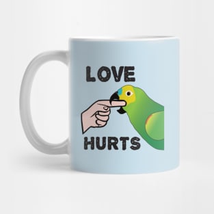 Love Hurts - Blue Front Amazon Parrot Mug